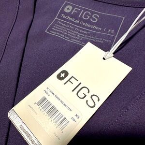 FIGS Deep Purple Casma Top in XS